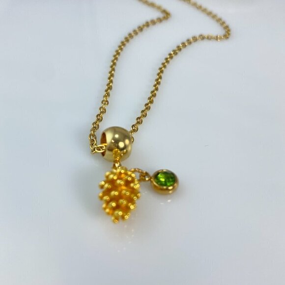 Pine Cone Charm with Birthstone - Picture 2 of 9